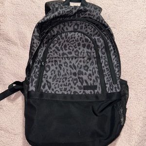Gray Leopard print PINK backpack